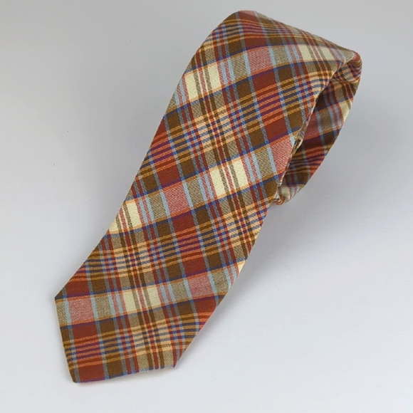 Pendleton Other - PENDLETON Vintage Penn West Brown Plaid Narrow Neck Tie